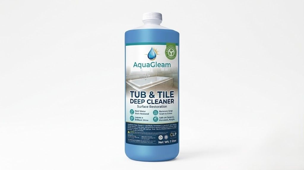 Tub and tile cleaner label