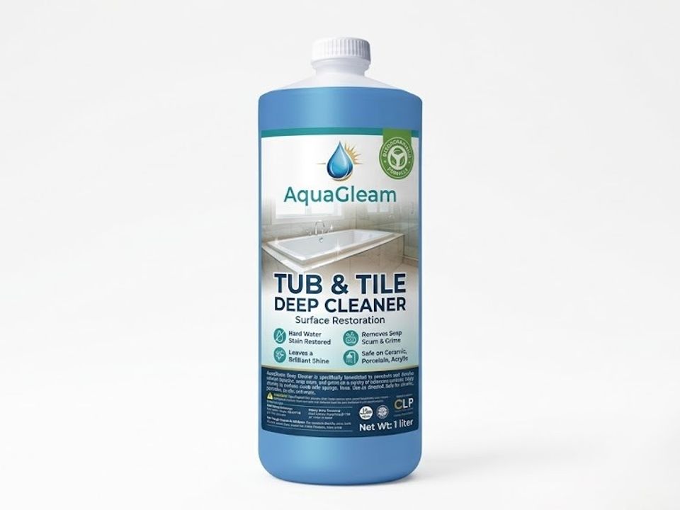 Tub and tile cleaner label