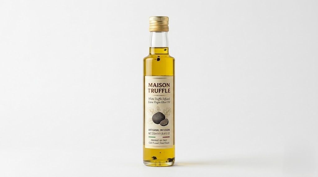 Truffle oil bottle label