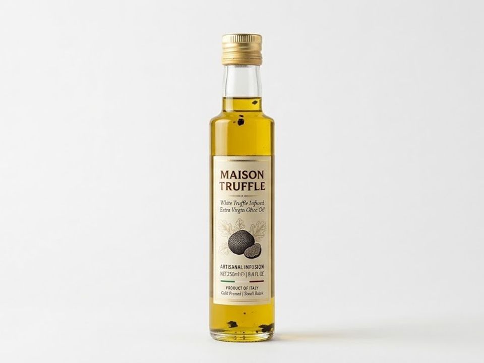 Truffle oil bottle label