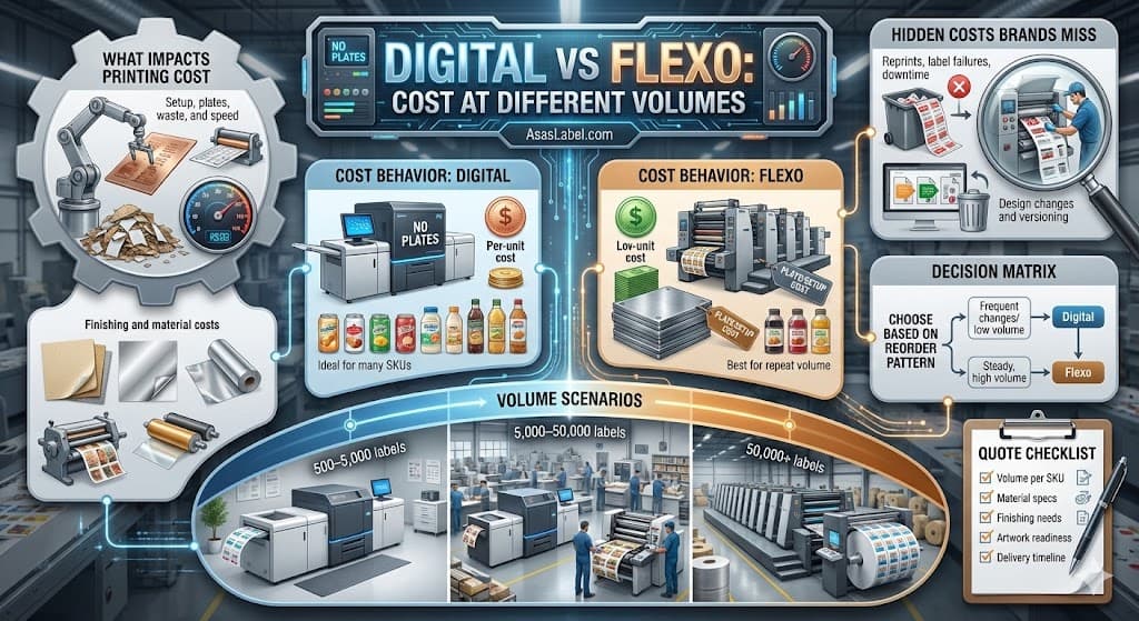 Digital vs Flexo Labels: Cost Comparison by Volume