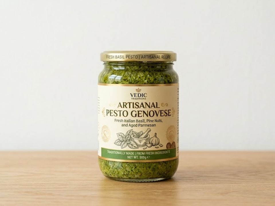 Pesto jar label