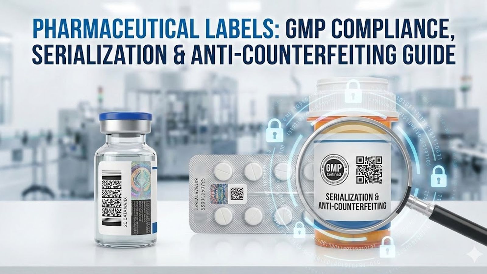 Pharmaceutical Labels: GMP Compliance, Serialization & Anti-Counterfeiting Guide
