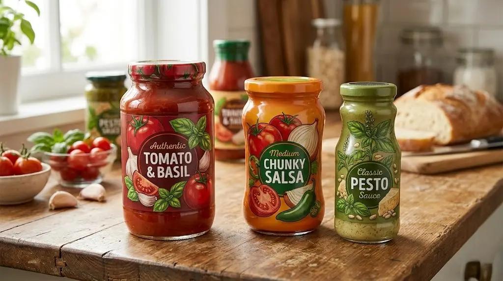 Food jars and sauces
