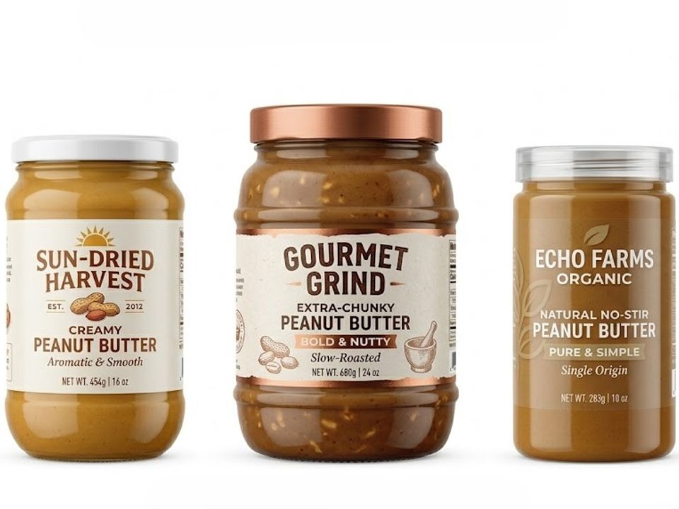 Peanut butter jar label