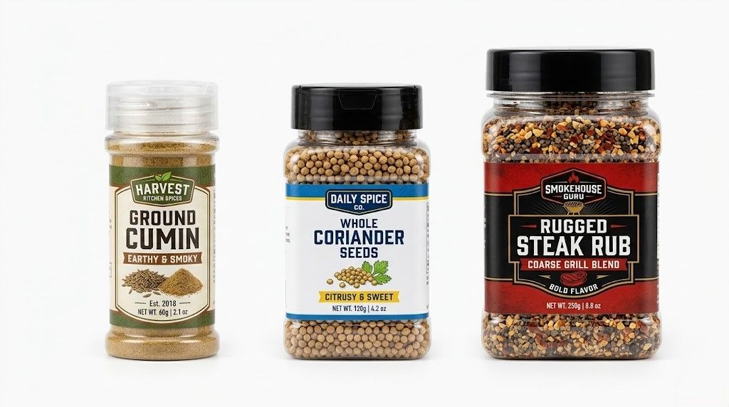Spice jar label