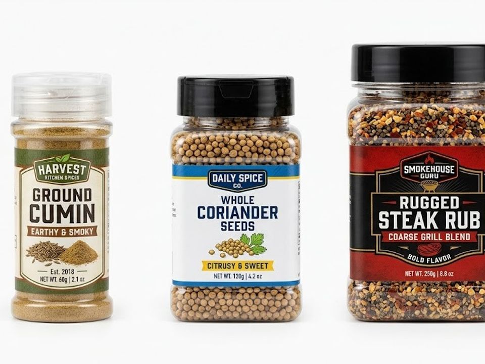 Spice jar label