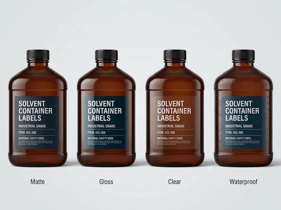 Solvent Container Sheet Labels