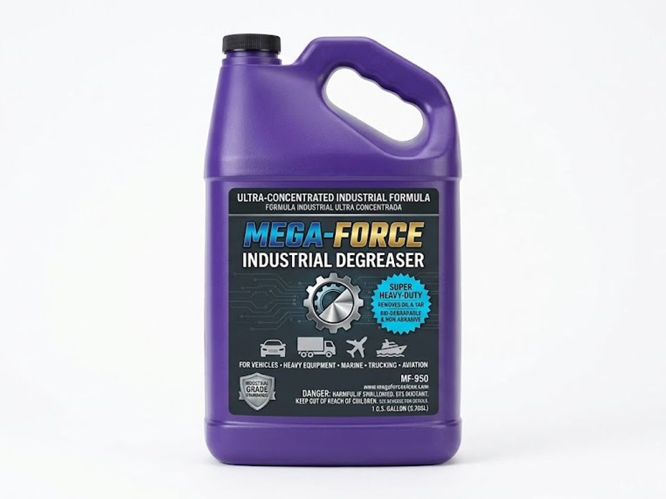 Industrial degreaser label