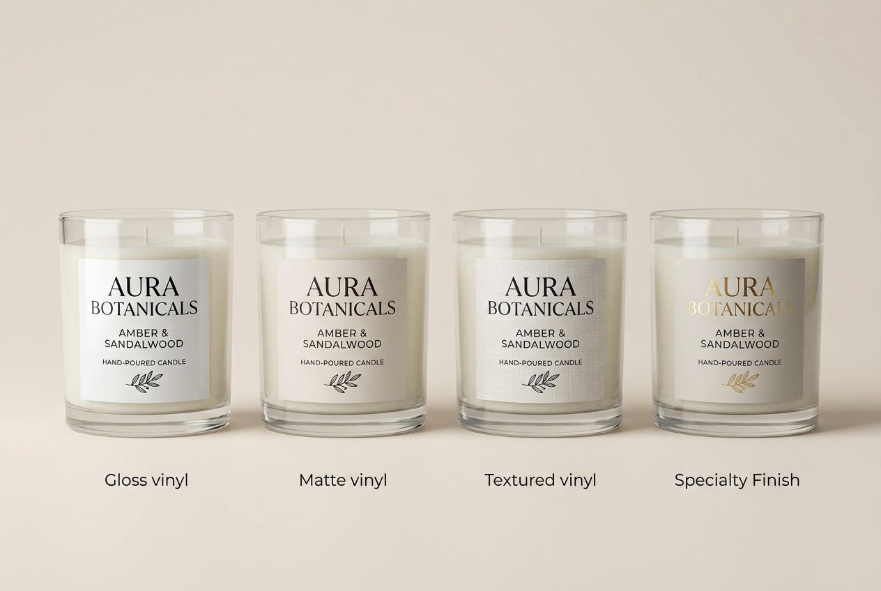 Vinyl Candle Roll Labels