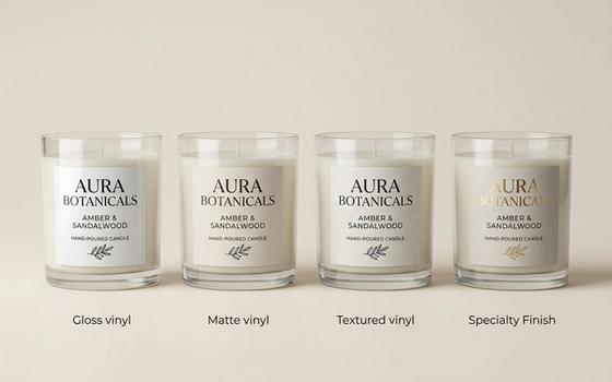 Vinyl Candle Roll Labels