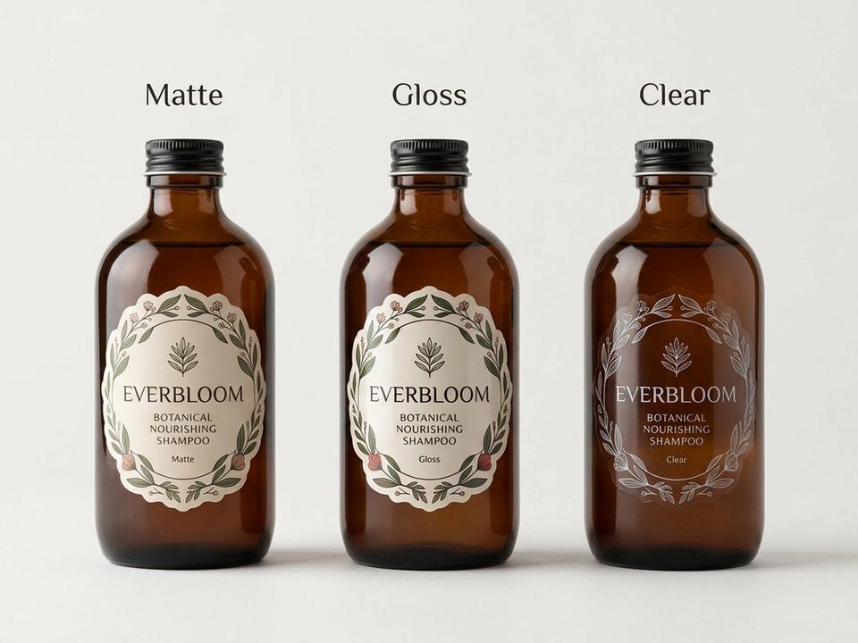 Shampoo Die-Cut Labels
