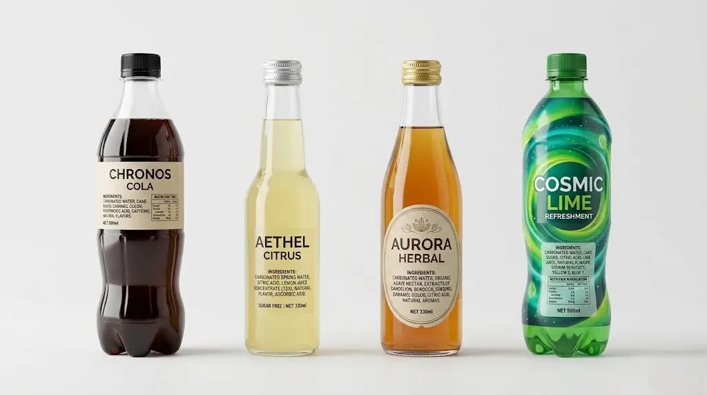 Soda Drink Ingredient Labels