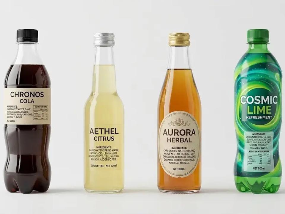 Soda Drink Ingredient Labels