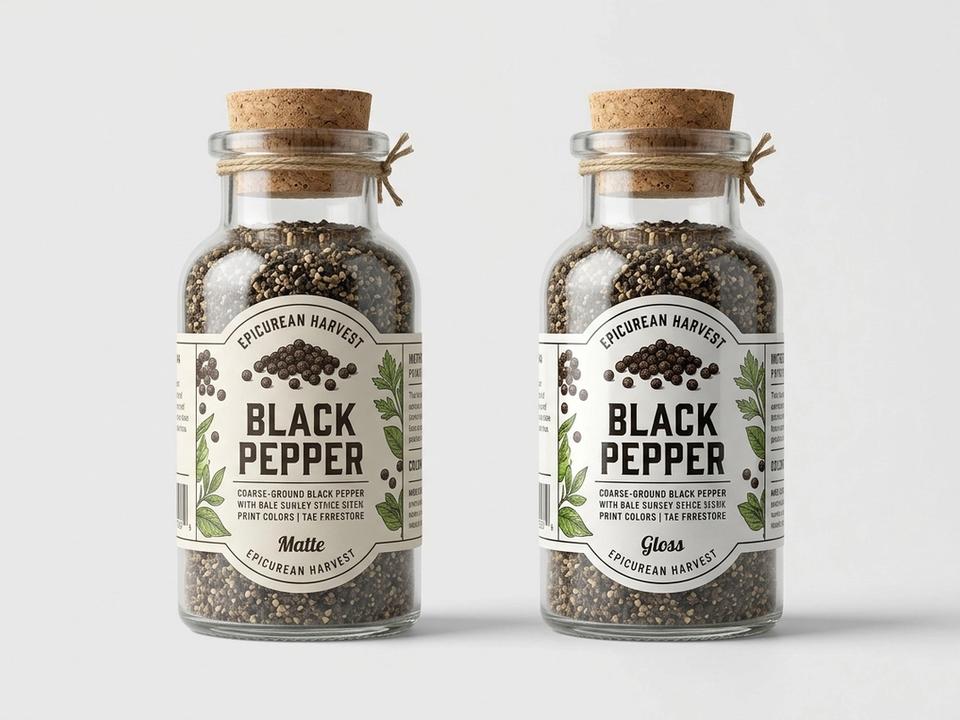 Spice Bottle Die-Cut Labels