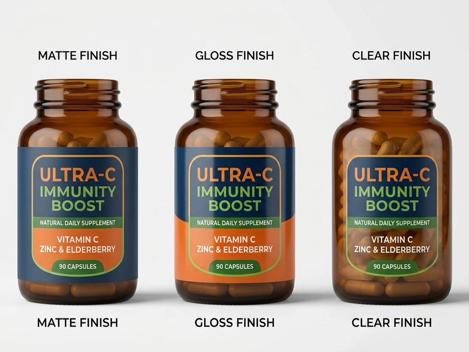 Supplement Bottle Roll Labels