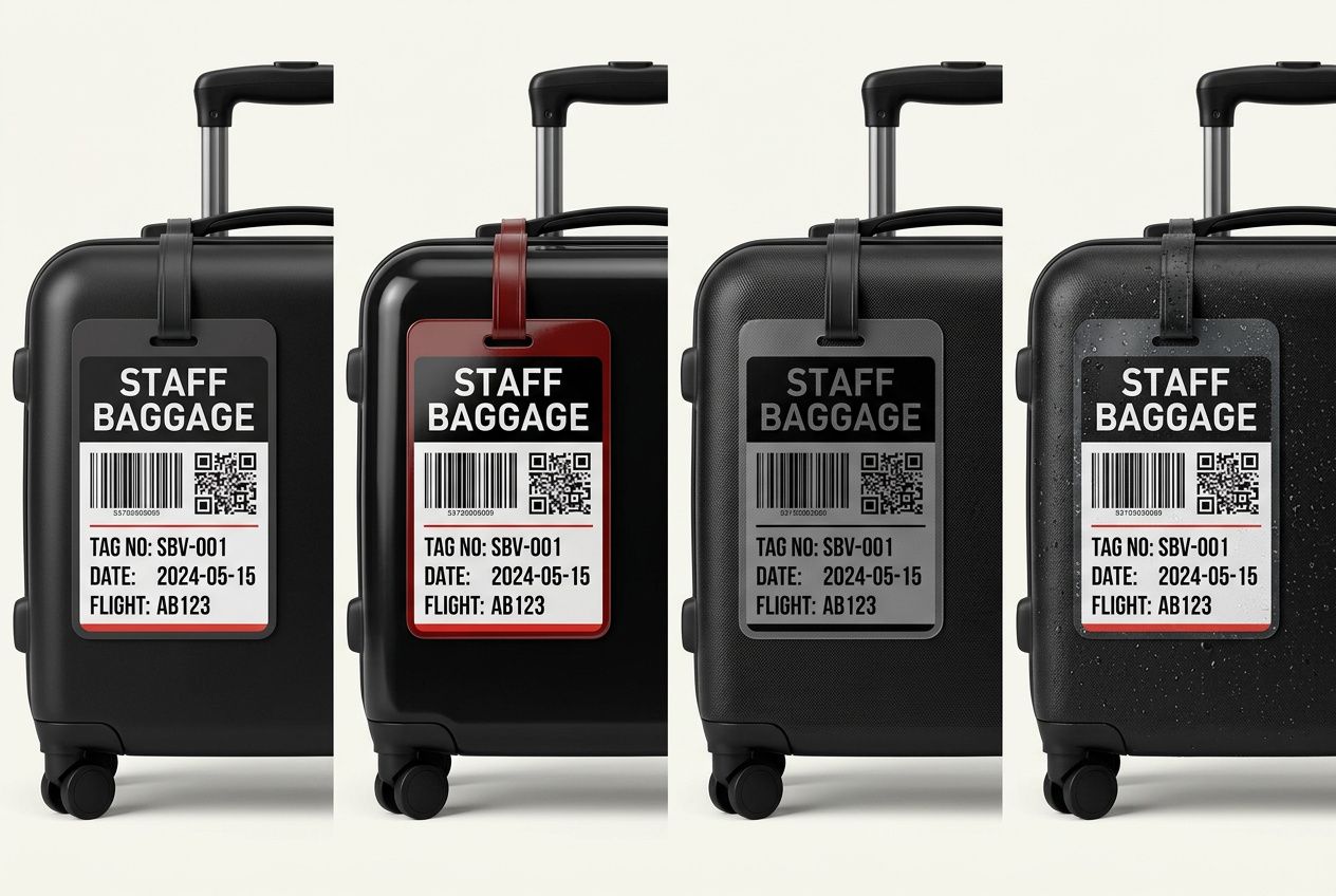 Staff Baggage Variable Data Tags