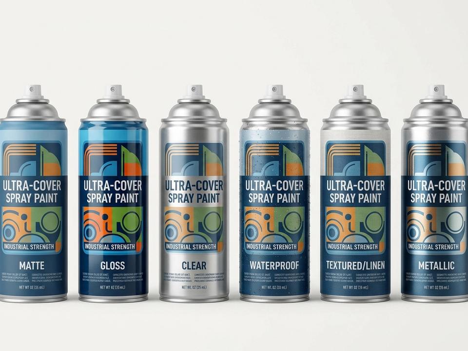 Spray Paint Can Wrap-Around Labels