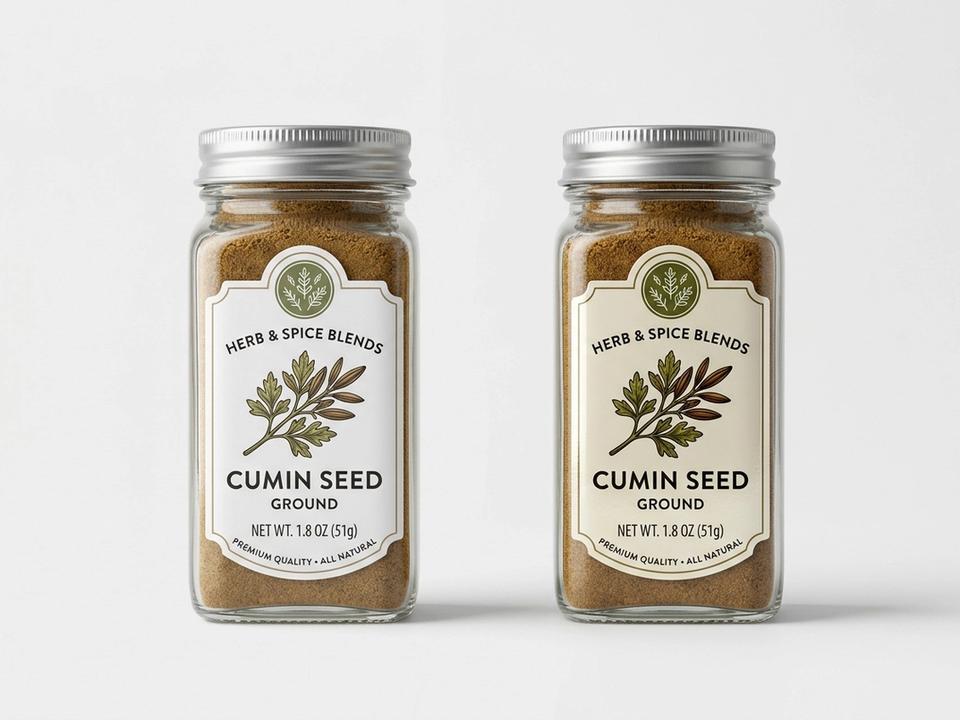 Small Spice Jar Sheet Labels