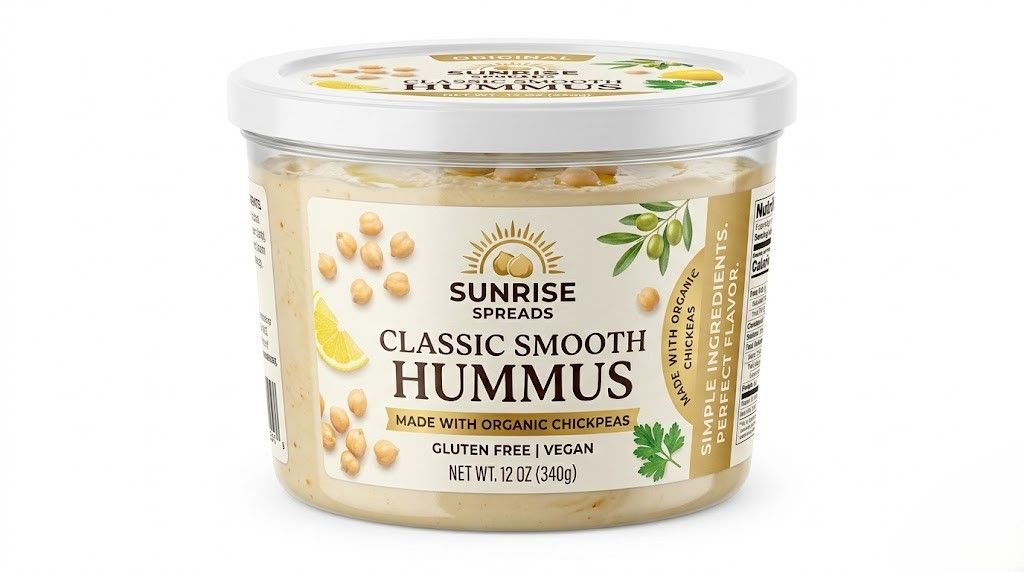 Hummus tub label
