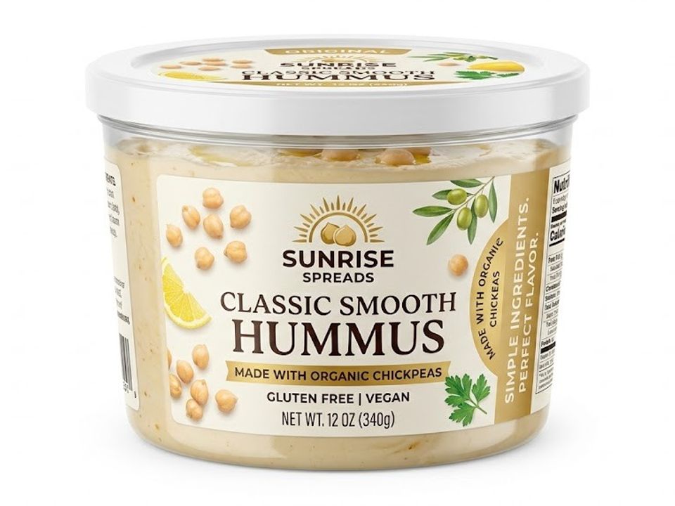 Hummus tub label