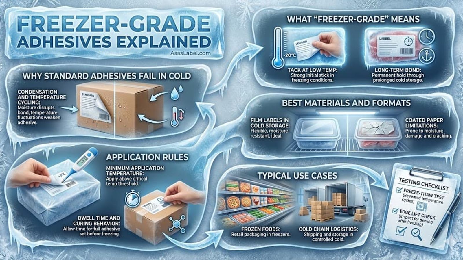Freezer-Grade Label Adhesives: Cold Storage Performance Guide