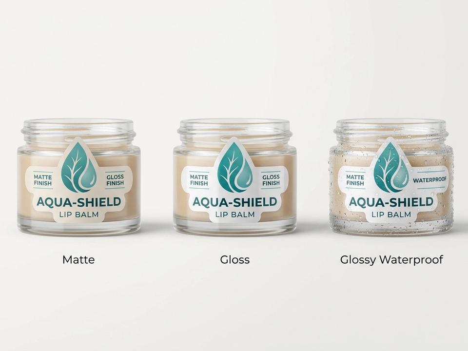 Waterproof Lip Balm Die-Cut Labels