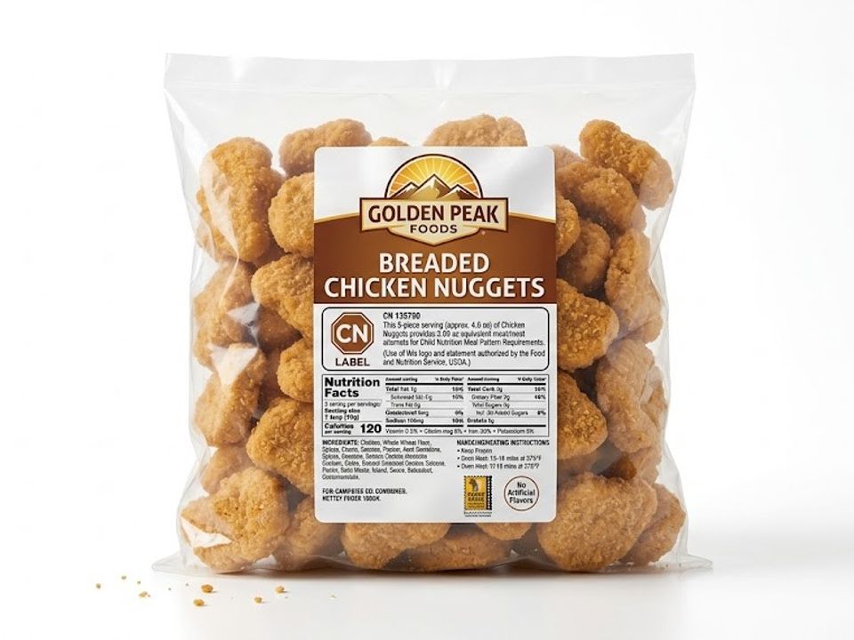 Chicken nuggets CN label