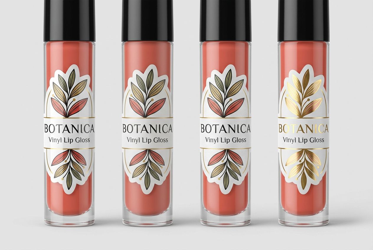Vinyl Lip Gloss Die-Cut Labels