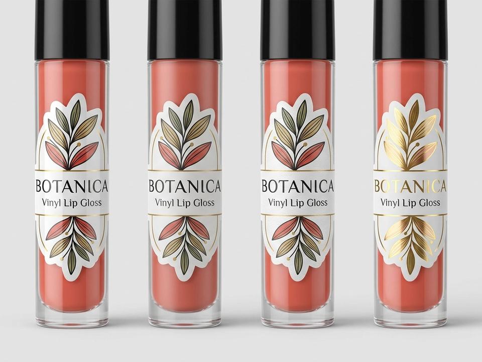 Vinyl Lip Gloss Die-Cut Labels