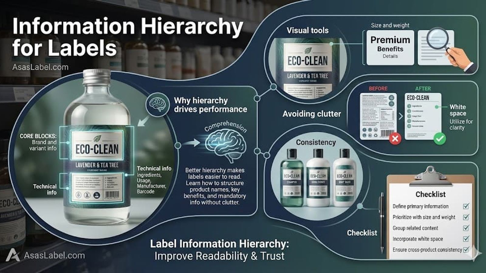 Label Information Hierarchy: Improve Readability & Trust
