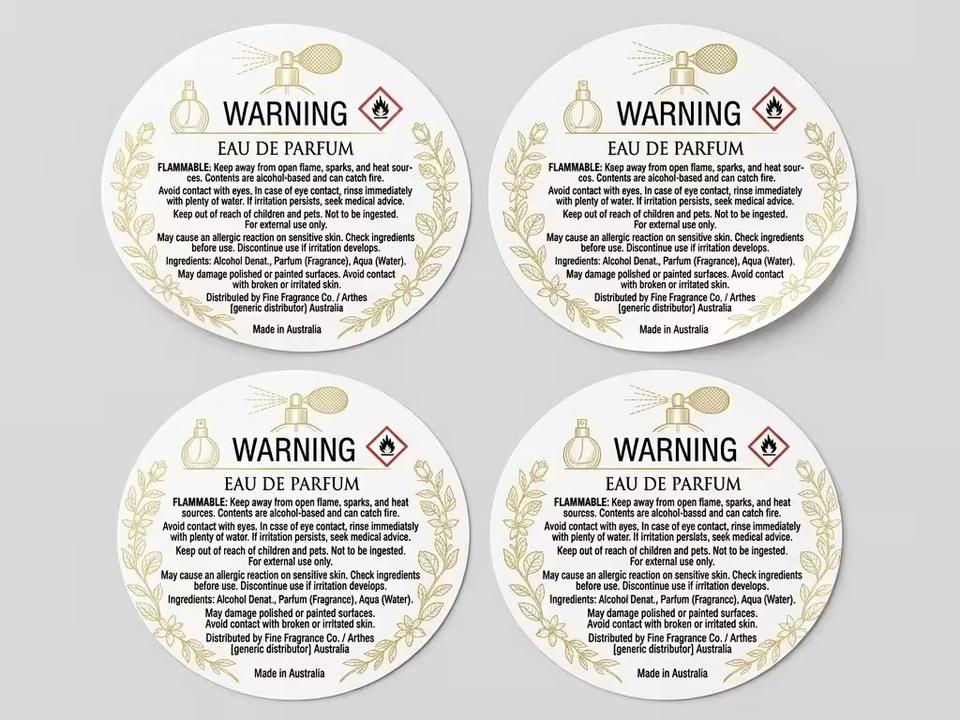 Perfume Hazard & Warning Labels