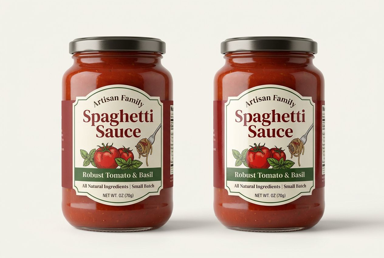 Spaghetti Sauce Roll Labels