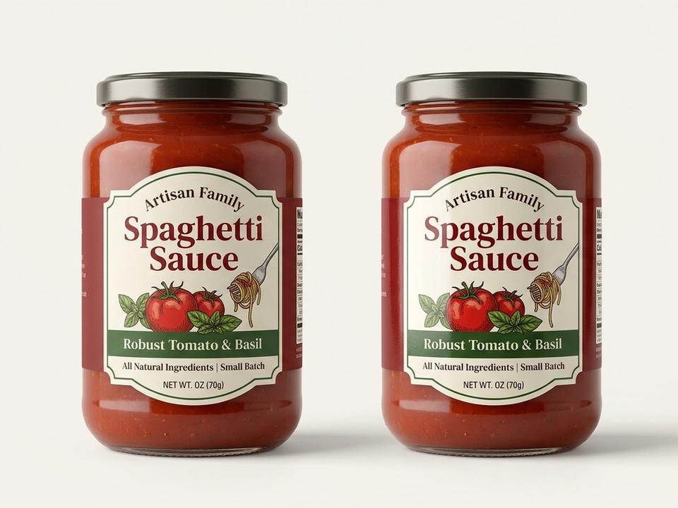 Spaghetti Sauce Roll Labels