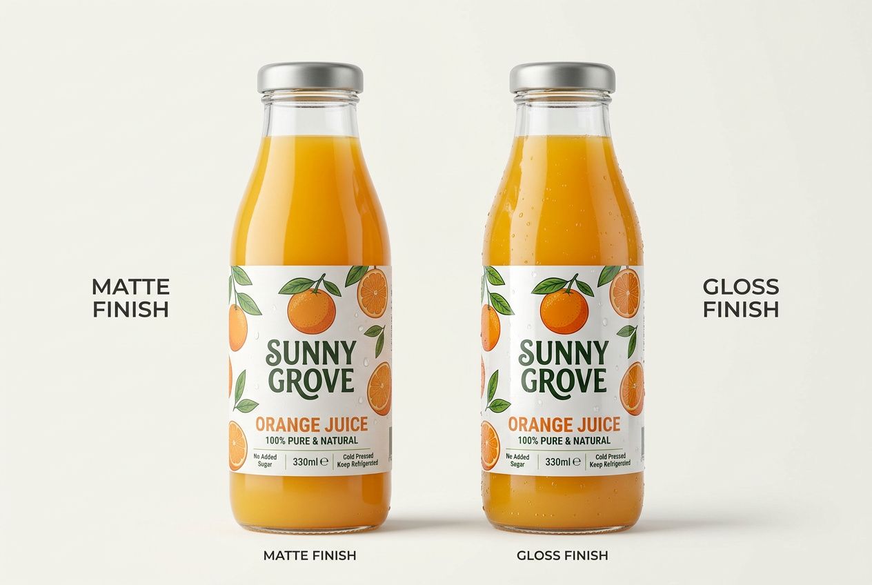Waterproof Juice Bottle Roll Labels