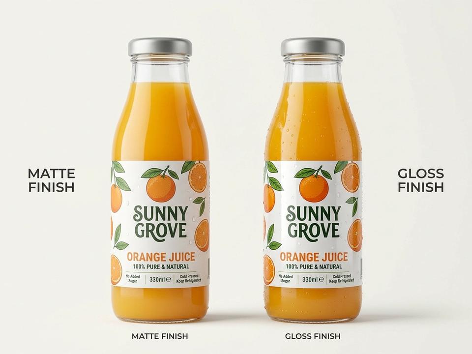 Waterproof Juice Bottle Roll Labels