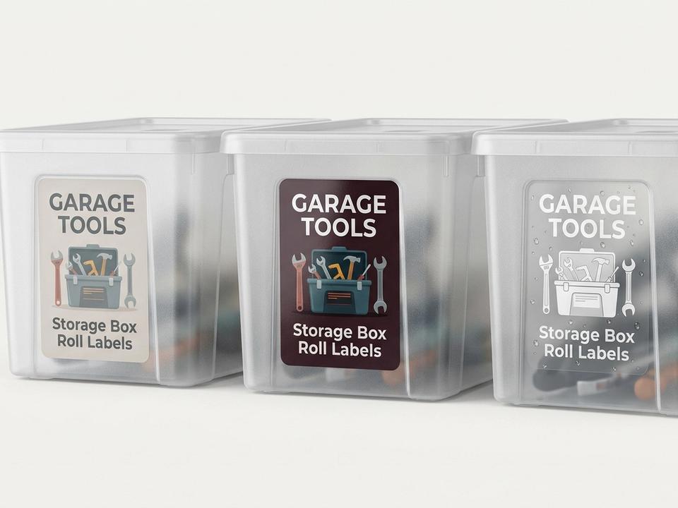 Storage Box Roll Labels