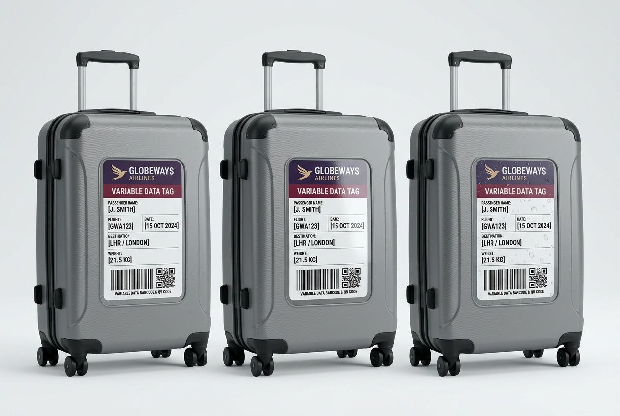 Thermal Baggage Variable Data Tags
