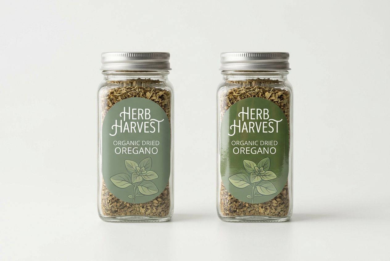 Small Spice Jar Die-Cut Labels