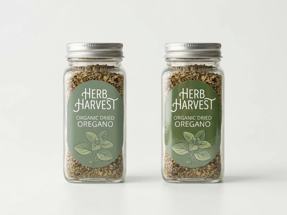 Small Spice Jar Die-Cut Labels