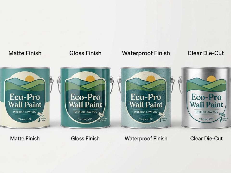 Wall Paint Die-Cut Labels