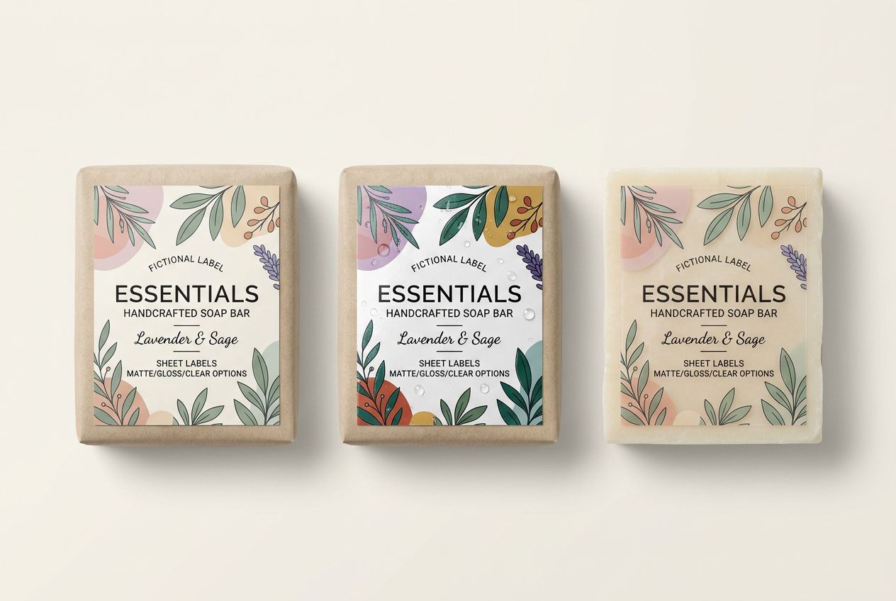 Soap Bar Sheet Labels