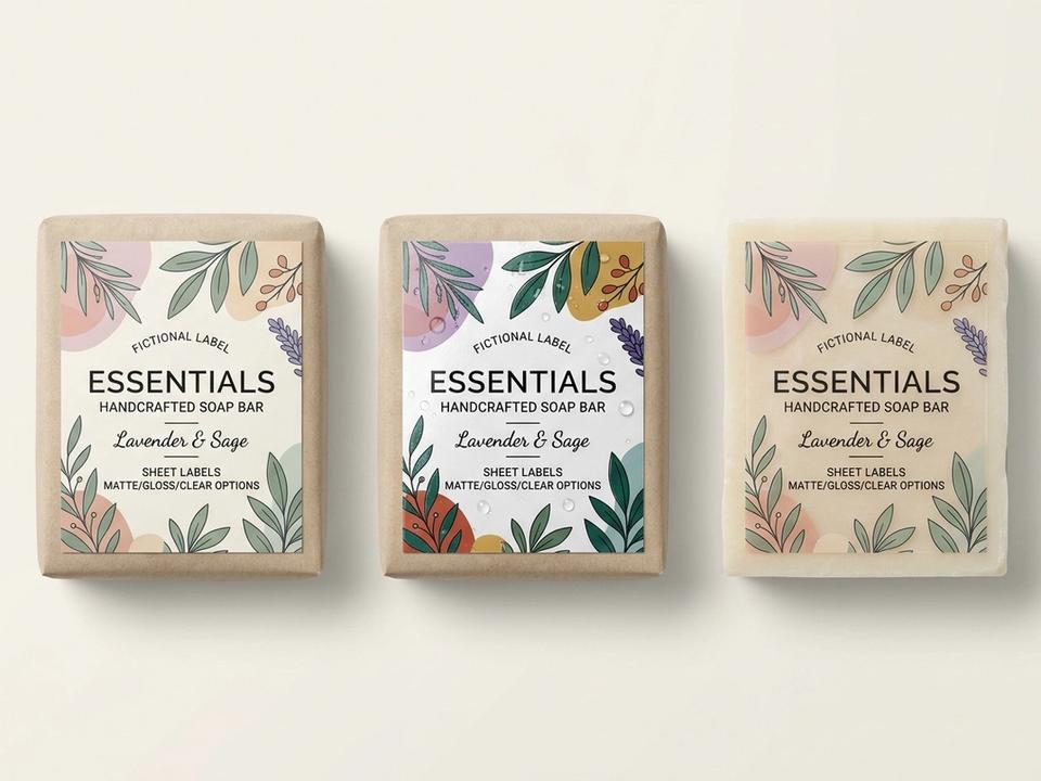 Soap Bar Sheet Labels