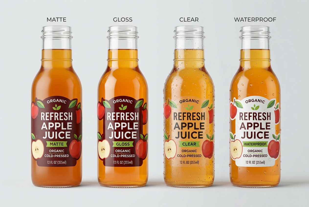 Waterproof Juice Bottle Die-Cut Labels