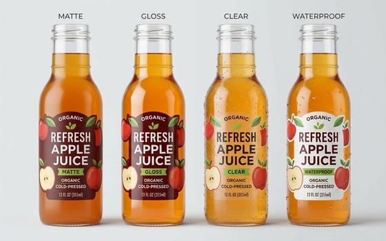 Waterproof Juice Bottle Die-Cut Labels