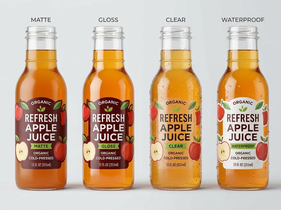 Waterproof Juice Bottle Die-Cut Labels