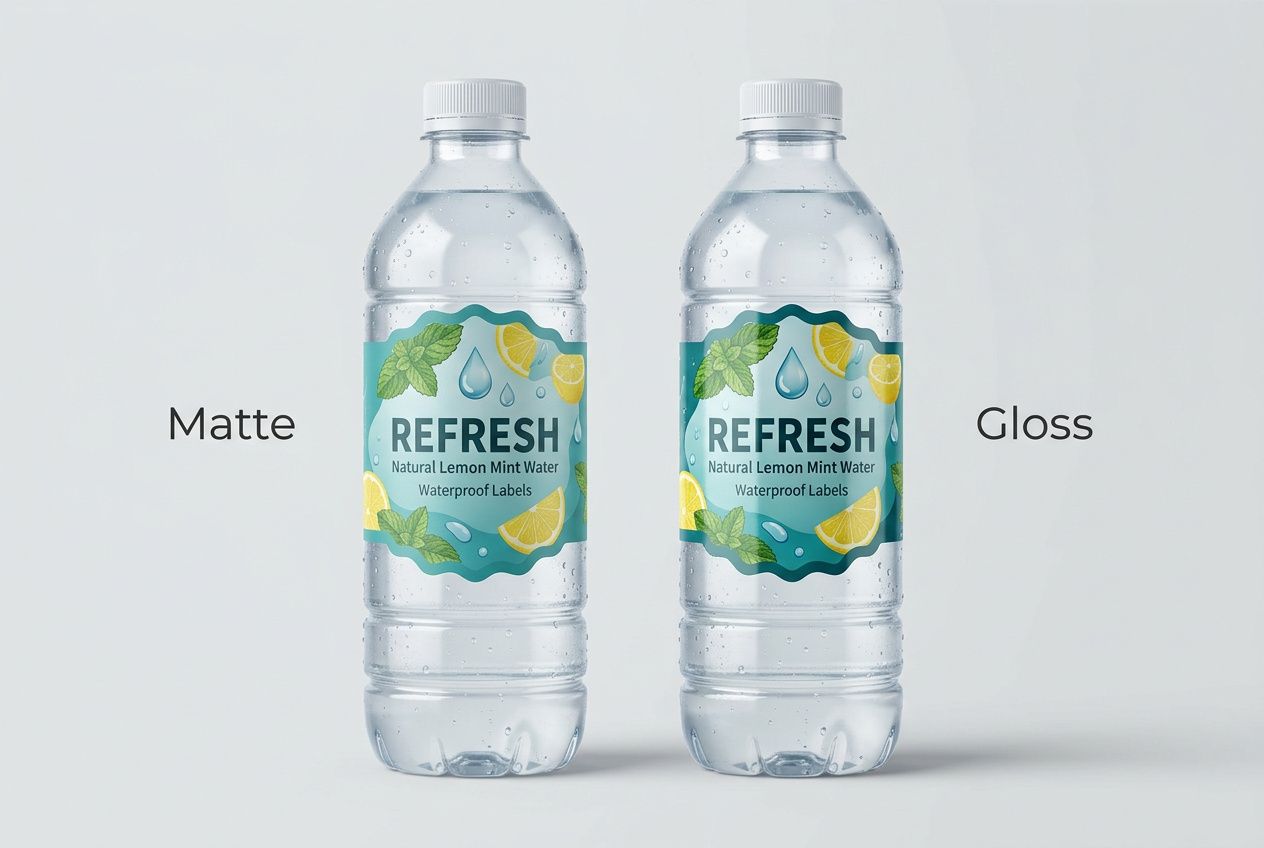 Waterproof Water Bottle Die-Cut Labels