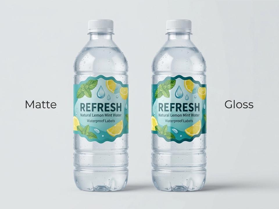 Waterproof Water Bottle Die-Cut Labels