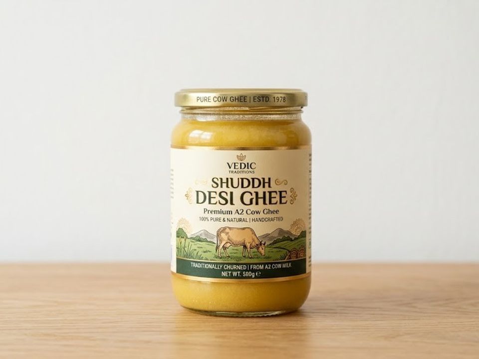 Ghee jar label