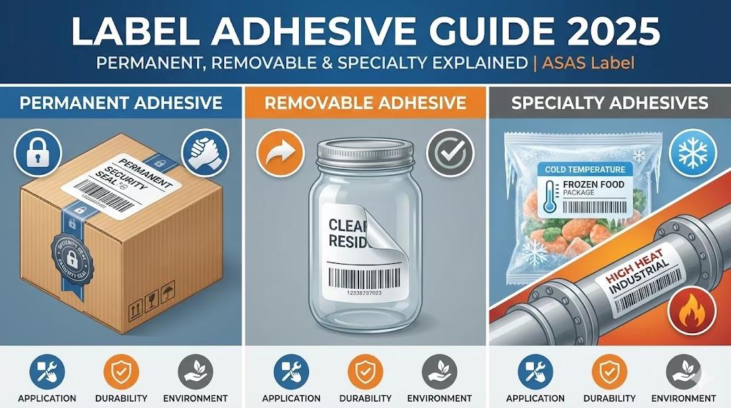 Label Adhesive Guide: Permanent, Removable & Specialty Adhesives Explained 2025
